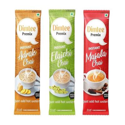 Chaizup Dimtee 1 Min Instant Assorted Tea Pack - 30 Sachets | Masala, Elachi & Adrak Flavours | 30 Servings | 375g (3 Packs, 10 Flavours Each)