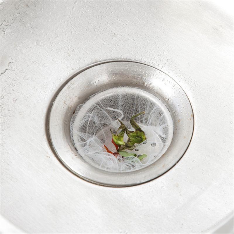 30 pezzi/set filtro per rifiuti usa e getta con foro di scarico per lavello da cucina