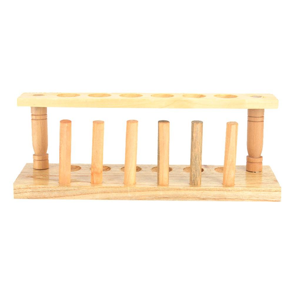 6/8/10 Hole Wooden Test Tube Rack Durable Test Tube Stand Wooden Test Tube Stand Experiment