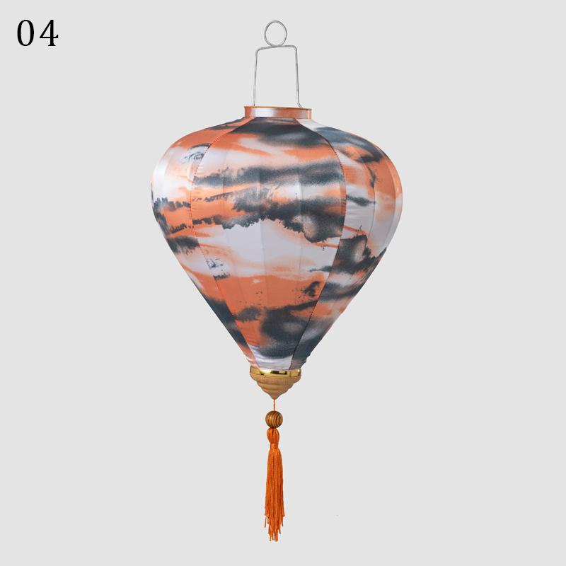 12/14 Zoll traditionelle chinesische Hängelaterne aus Satinseide, Blumenlaterne, Aufführungen, Party, Frühlingsfest, Außendekoration