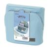 Sonic (Japan) SmaSta Wide U-Trim Self-Standing Bag-in-Bag Organizer - Ash Fabric Mobile Tech Pouch, Space-Saving, Blue, UT-8655-B