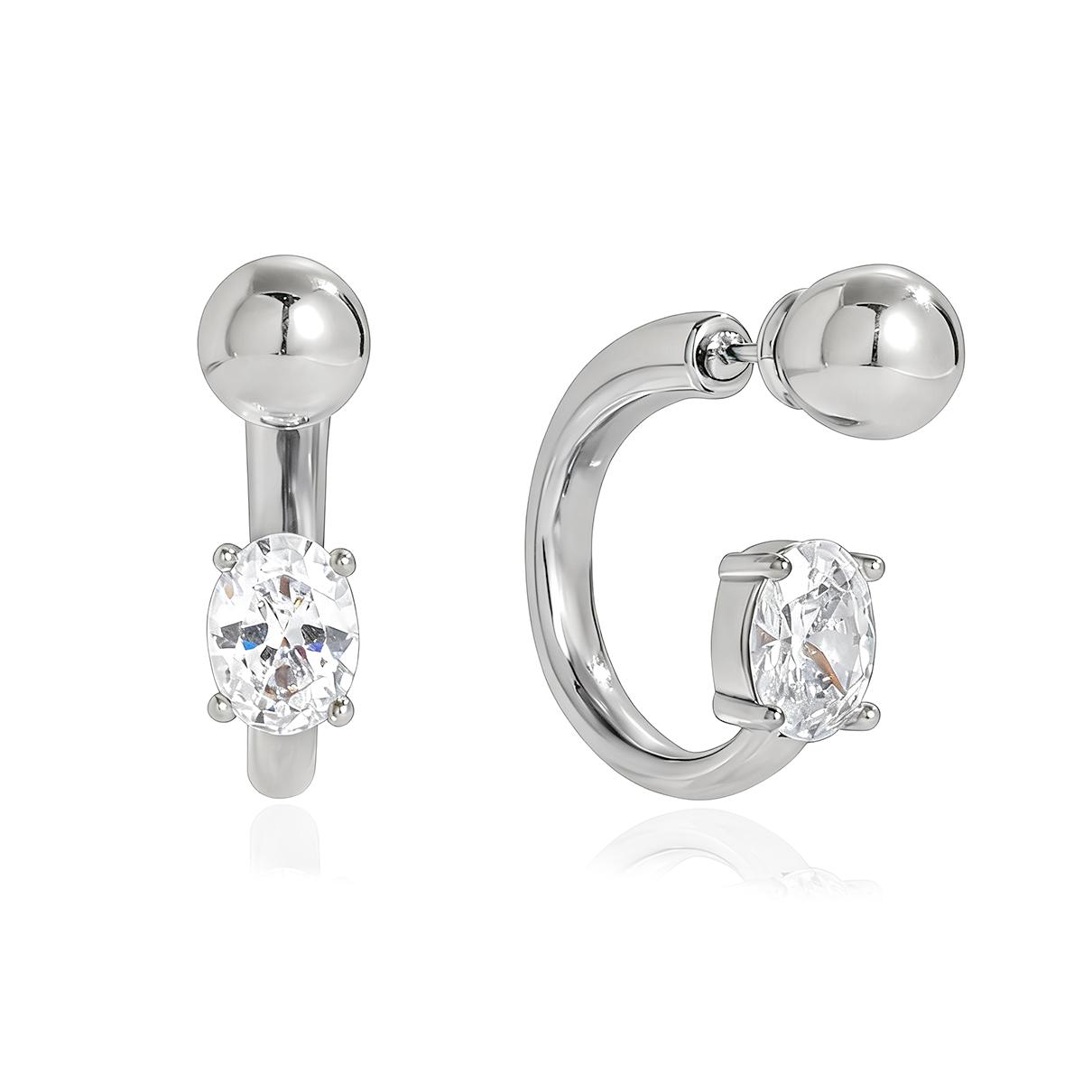 

Yori New Arrival Oval White Cubic Zirconia C-hoop Earrings 2026 Waterproof Daily Recommend Fashion Attractive Women Jewelry Gift