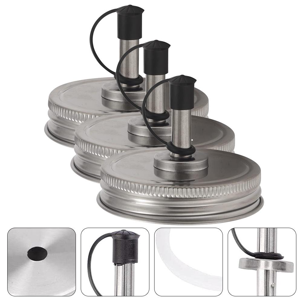 

3 шт. графин с крышкой, крышками для банок Мейсона, дозатором масла для дозатора с носиком