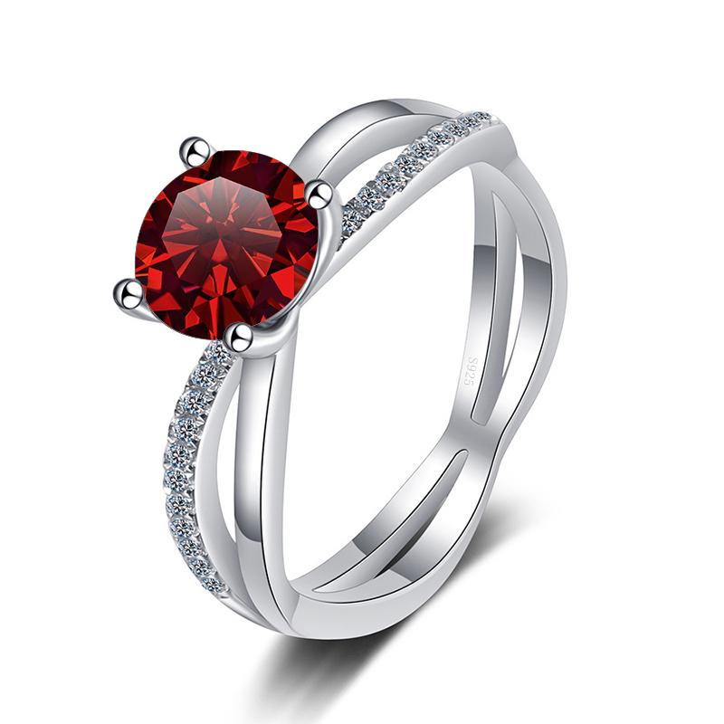 Bague Ringen S925 Sterling Silver Luxury Jewelry 1 Carat D Color Moissanite Diamond Ring For Wedding Four Claw Cross Hollow Rings