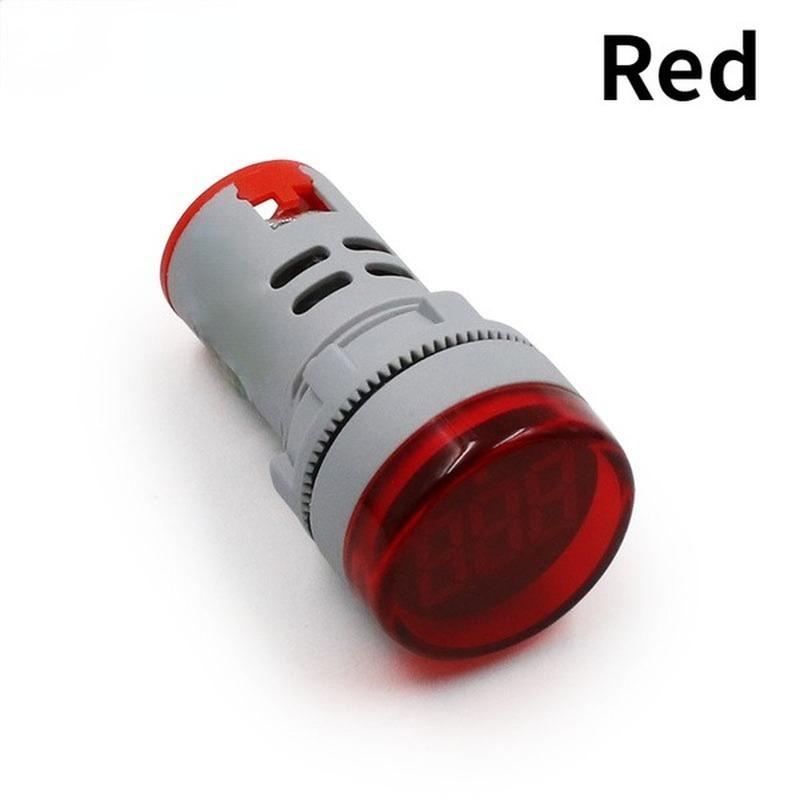 DIY Mini Digital Voltmeter 22mm Round AC 50-500V Volt Voltage Tester Meter Monitor Power LED Indicator Pilot Lamp Light Display