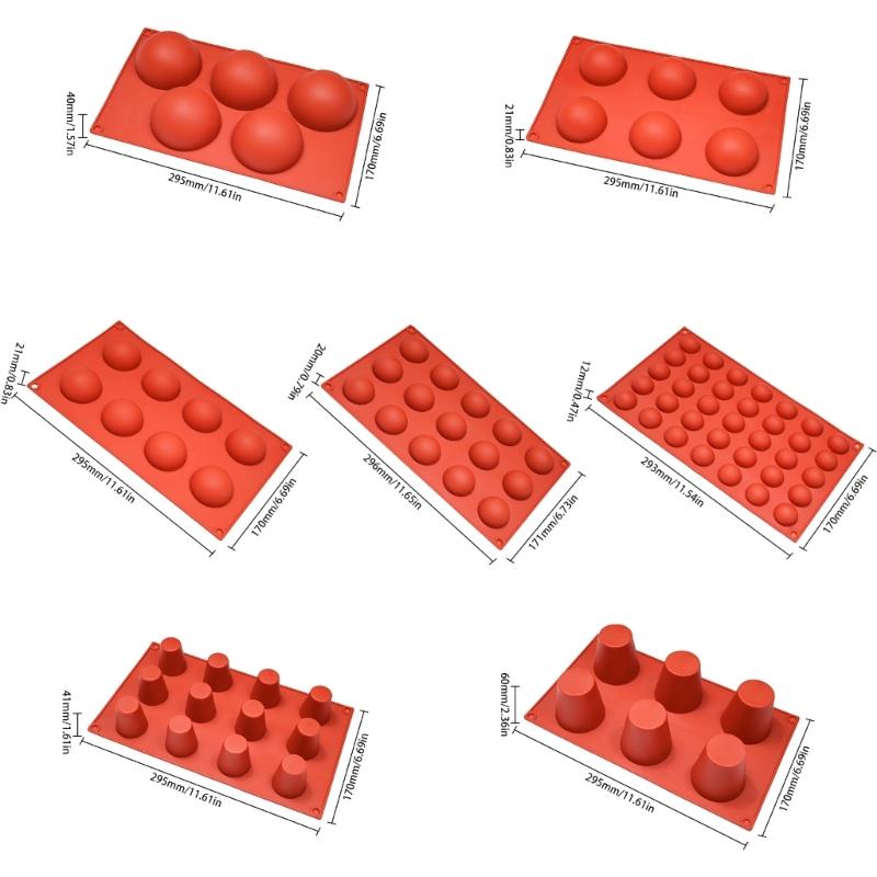 Half Round Cone Silicone Mold Mousse Cake Mold Homes Baking DIY Supplies