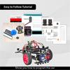 Startovací sada inteligentního robota do auta OSOYOO s pohonem 2 kol Kompatibilní s Arduino UNO R3 Project 2WD Sada inteligentního robota do auta s otevřeným zdrojovým kódem Vzdělávací robot pro vzdělávání
