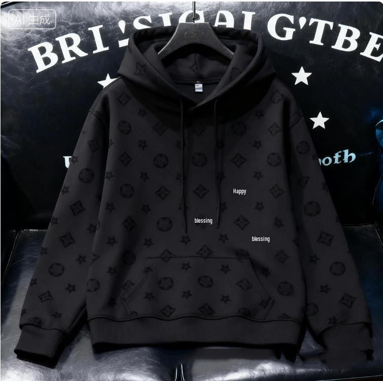 Leichter Luxus-Freizeithoodie mit Allover-Print, Frühjahr/Herbst 2025