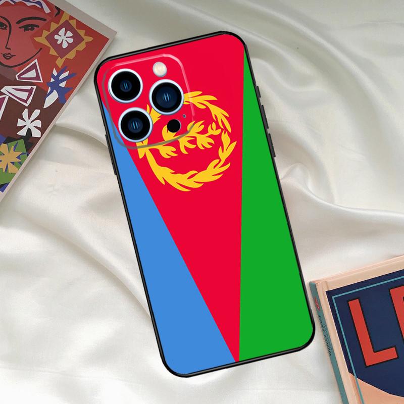 Eritrea Flag Phone Case For iPhone 17 16 15 13 12 11 14 Pro Max 16 Plus 12 13 Mini 16e 17 Air Funda Cover