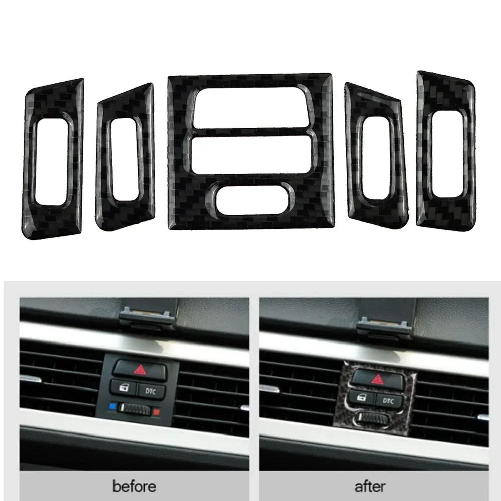 Finitura Presa d'Aria in Fibra di Carbonio Interno Centrale Per BMW Serie 3 E90 E92 E93 2005-2012 Parti di Ricambio Accessorio Auto