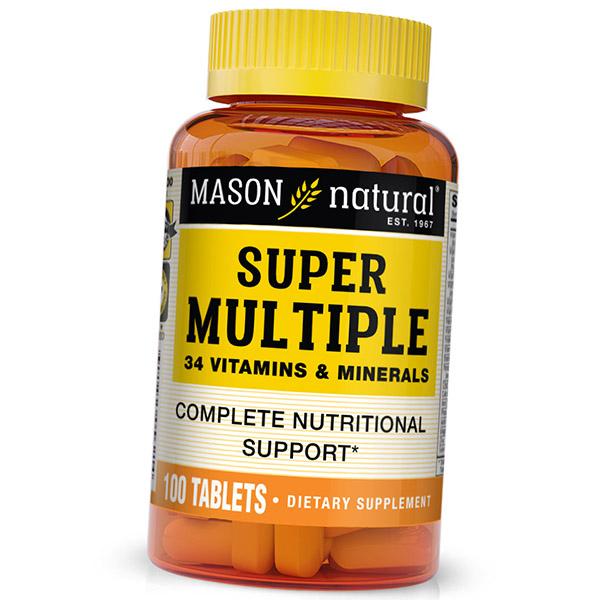 

Комплекс Супер Мультивітаміни та мінерали, Super Multiple, Mason Natural 100таб (36529063) 100tab