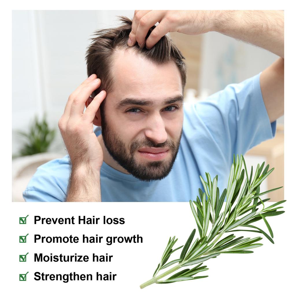 Rosemary Essential Oil Pure Natural Hair Growth Scalp Treatment Anti-Frizz Strengthening Nourish Shiny Healthy Hair Care Product