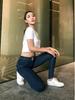 Jeansy Denimowe Peach Lift z Niskim Stanem dla Kobiet - Seksowne Spodnie Fitness z Trendu TikTok