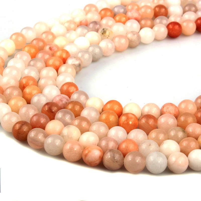 Natural Pink Aventurine Loose Beads for DIY Jewelry, Bracelet Making, Aventurine Stone Round Beads.