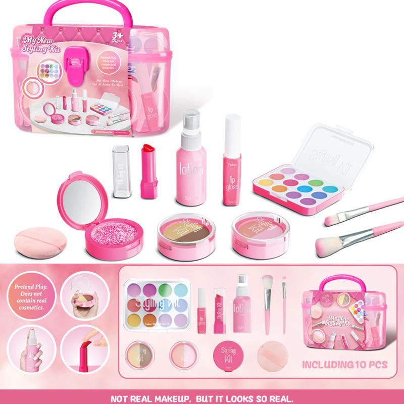 Non-Toxic Kids Toys Simulation Cosmetics Set Pretend Play Makeup Toys For Children Play House Simulation Make Up Educational Toys Gifts