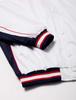 CONVERSE Basketball Jacket and Size S Size Small to Japanese size Warm-Up (Front Button), Water-Repellent, Breathable, Breathable, White/Navy,