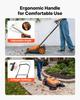 Walk-Behind Hand Push Floor Sweeper, Manual Floor Sweeper Non-Electric with 650mm Sweeping Width, 18.9L Waste Container & Adjustable Folding Handle