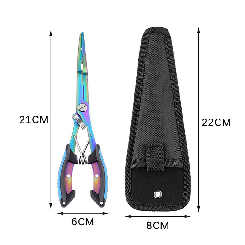 Fish Pliers Ergonomics Anti-Slip High-Strength Multifunctional Cut Fishing Line Fishing Tied Hooks Pliers Angling Equipment