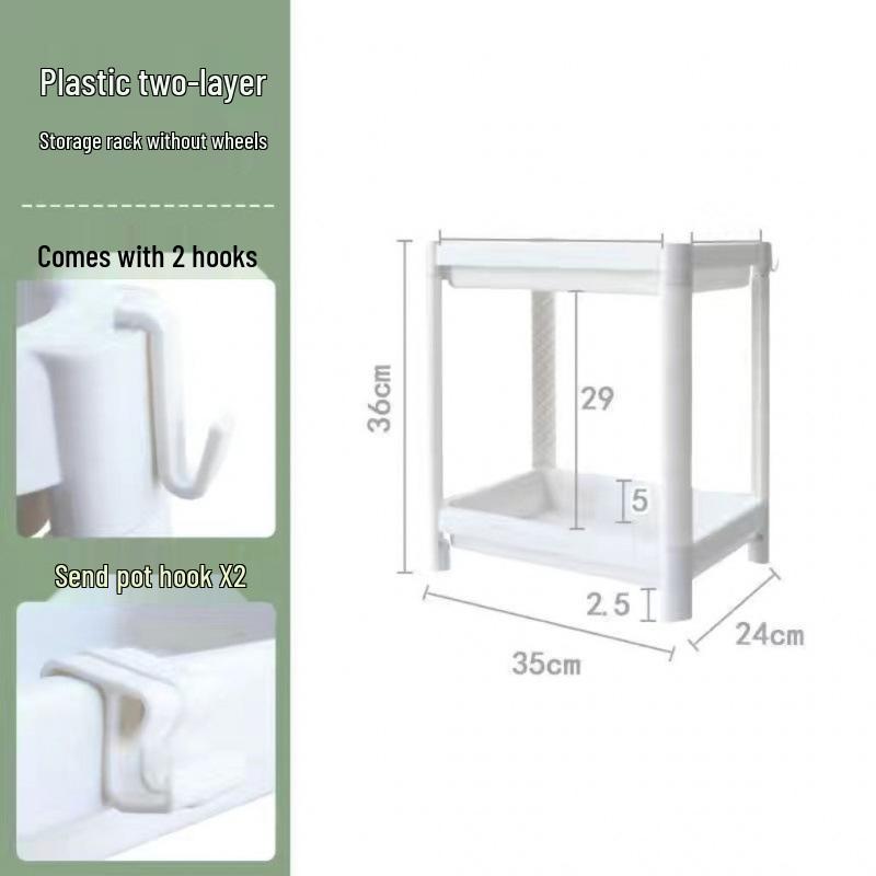 Bathroom & Kitchen Corner Shelf Storage Cart