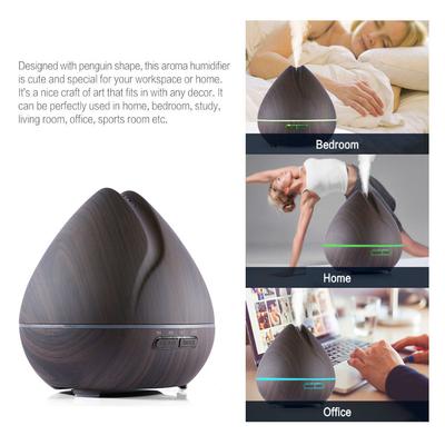 Ultraschall-Luftbefeuchter 550ml Ätherisches Öl Aroma-Diffusor Mit Holzmaserung Fernbedienung 7 Farbige LED-Lichter Für Zuhause Büro