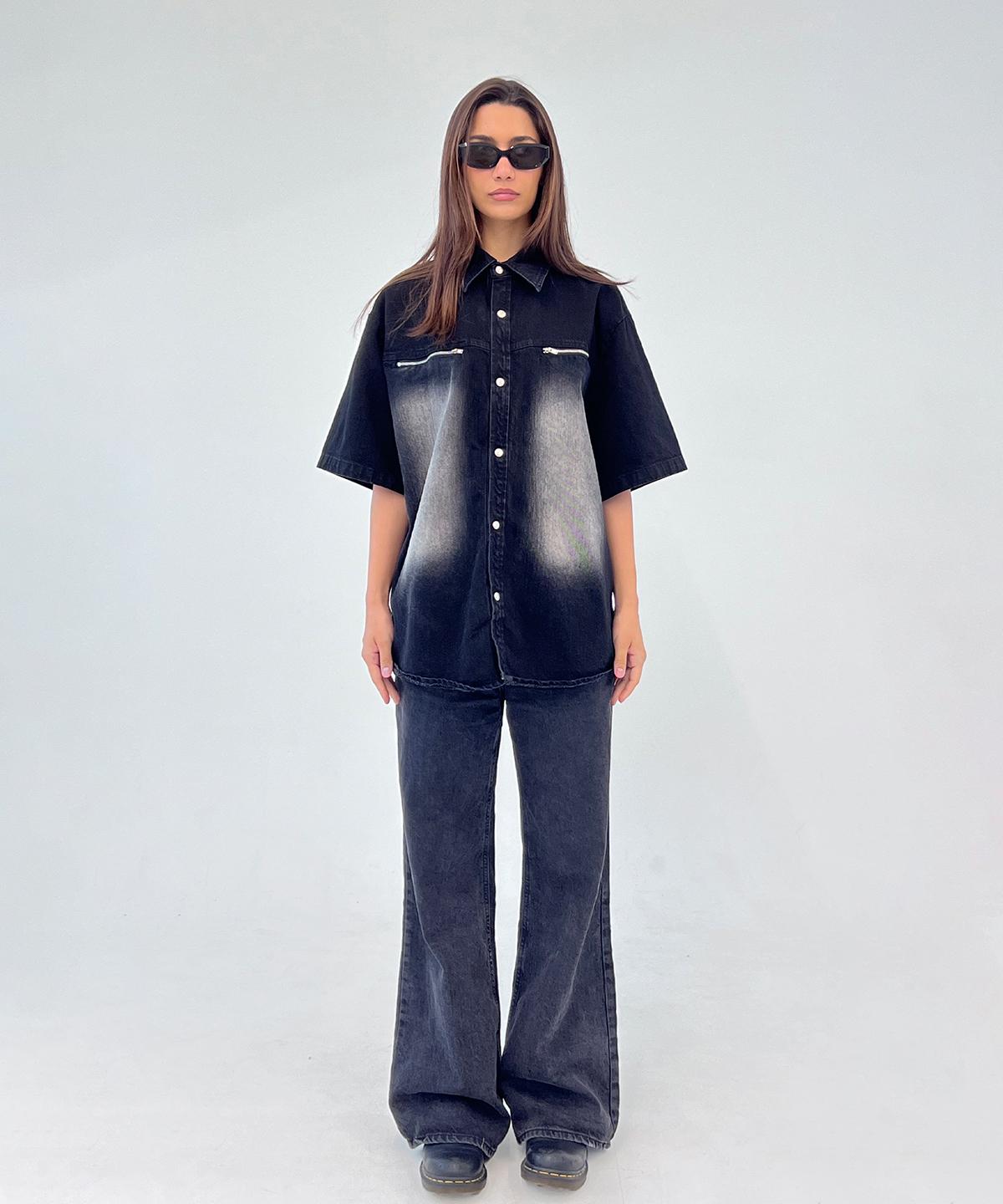 Maison Master Denim Zipper Shirt