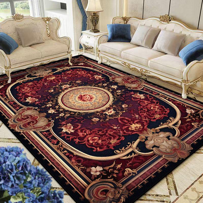 European Style Carpet Luxury Bedroom Decoration Flannel Customizable Rugs for Living Room Soft Fluffy Lounge Floor Mat Office