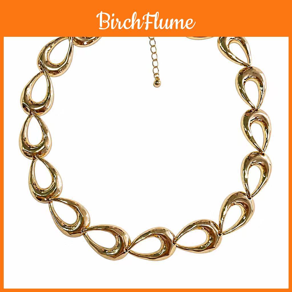 Geometric Chain Necklace For Women Men With Gold Plating For Party Wear