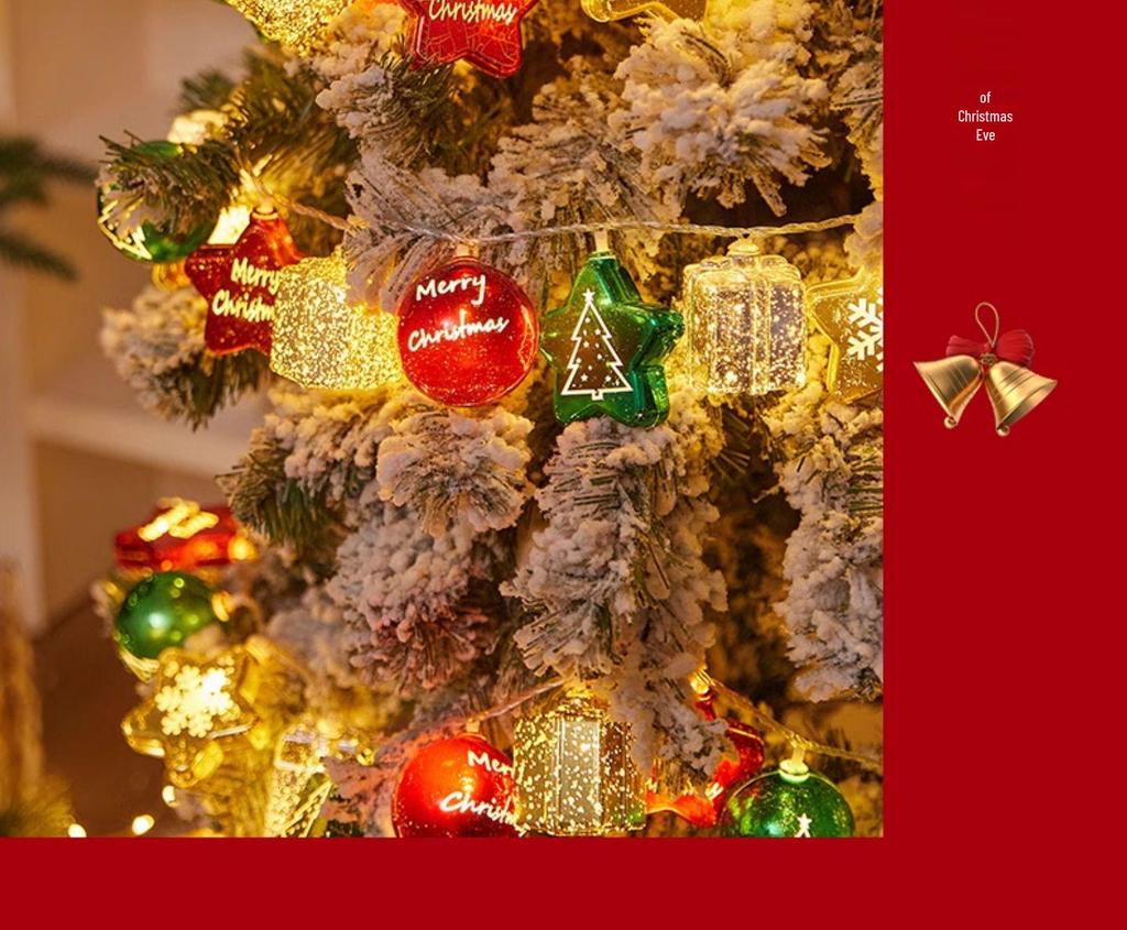 LED Christmas Tree Fairy Lights - Flashing Star String for Festive Decoration and Birthday Scenes