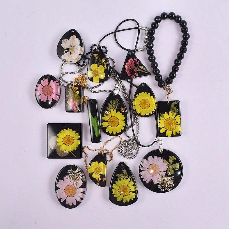 Crystal Epoxy DIY Mold Resin Necklace Pendant Silicone Mold Jewelry Making Mold
