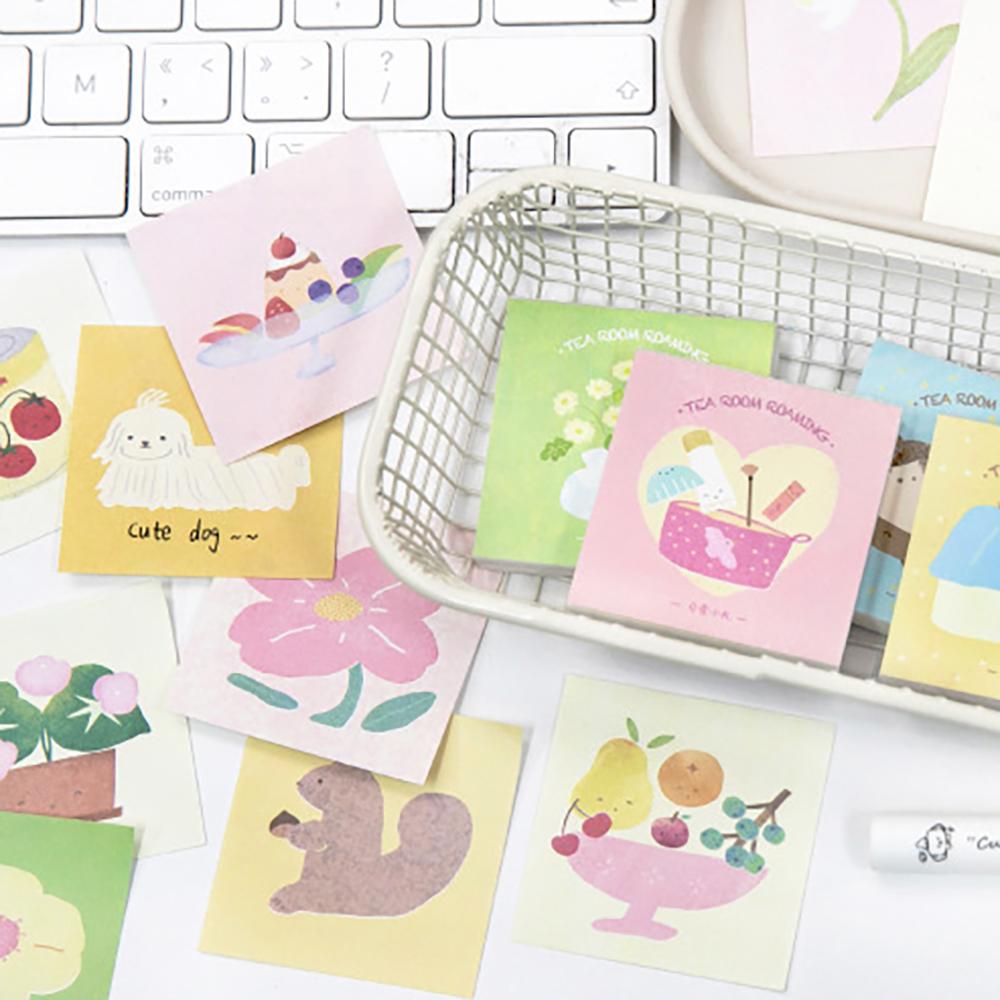 50 Sheets Material Book Tea Room Roaming Cute Creative Patterns Handmade Account Diary Primer Memo