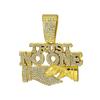European and American alloy accessories are hot-selling TRUST NO ONE diamond-encrusted pendant, men's personality trendy hip-hop Cuban chain