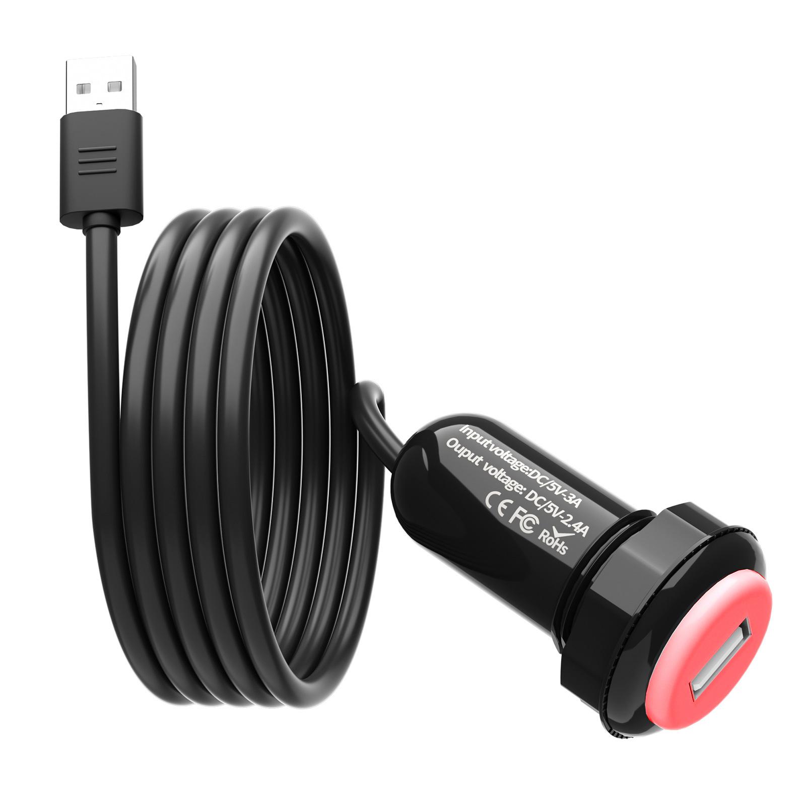 

Car USB Socket Featuring Intelligent LED Indicator and Extra Long Cord With Rotatable Fastening for Convenient Charging 1