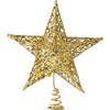 Home Navidad Glitter Iron Gold Christmas Decoration Christmas Tree Top Star Tree Ornaments