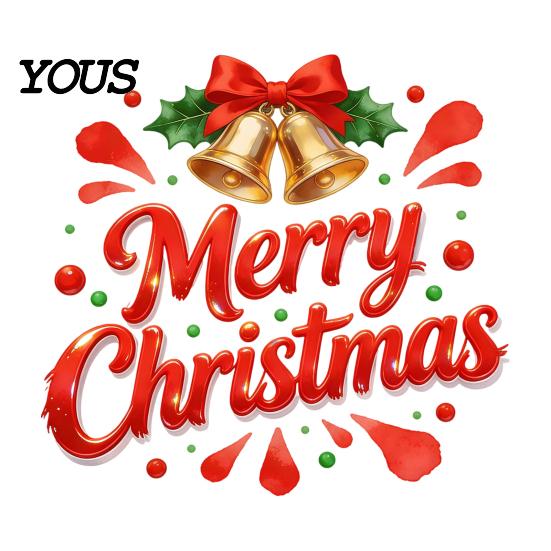 Christmas Party Decorations Merry Static Glass Sticker, Window Decals with Bell PVC Clings Elements, Removable for Home Store Holiday Festive Mirror
