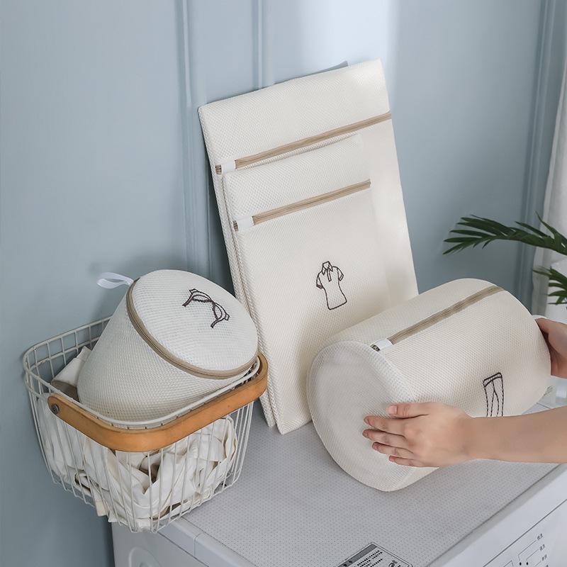 Heavy-Duty Large Mesh Laundry Bag with Zipper - Anti-Deformation Protective Wash Bag for Household Washing Machine