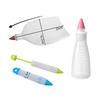 4-Head Piping Tip Set Silicone Chocolate Butter Piping Pen Piping Bags Piping Bottles Writing And Baking Tools