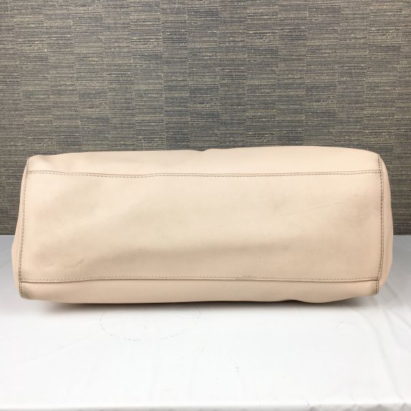 Tory Burch Leather Tote Bag Pink Large 3 Compartments Authentic(USED)