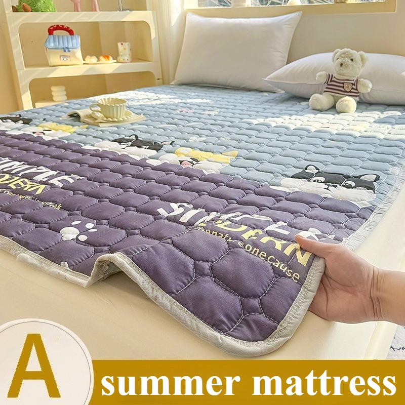 Breathable Mattress,Soft Cushion with Elastic Straps,Dormitory Tatami,Quilted Cotton Bed Sheet,Bedroom Mattress,Protective Pad,Anti Slip Bed Pad