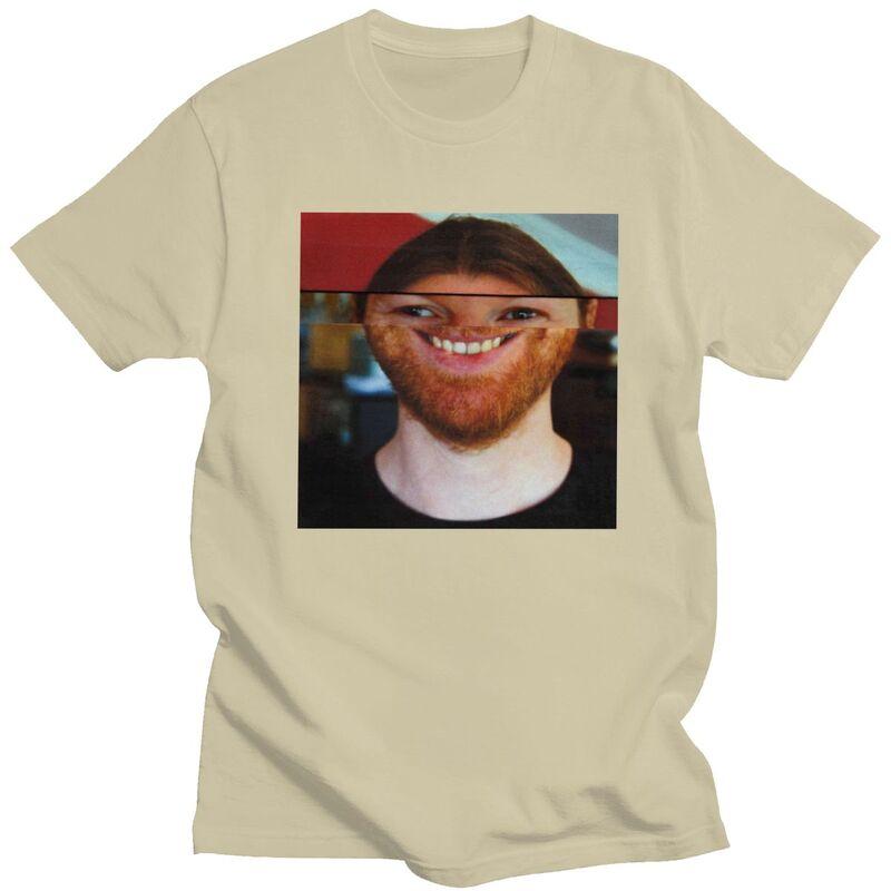 Maglietta Personalizzata Aphex Twin da Uomo 100% Cotone T-shirt Tempo Libero Manica Corta T-shirt Vestibilità Slim