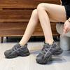 Thick-soled Mesh Purple Dad Shoes Women's New Autumn Trendy Small American Height-increasing Niche Outdoor Sports Shoes