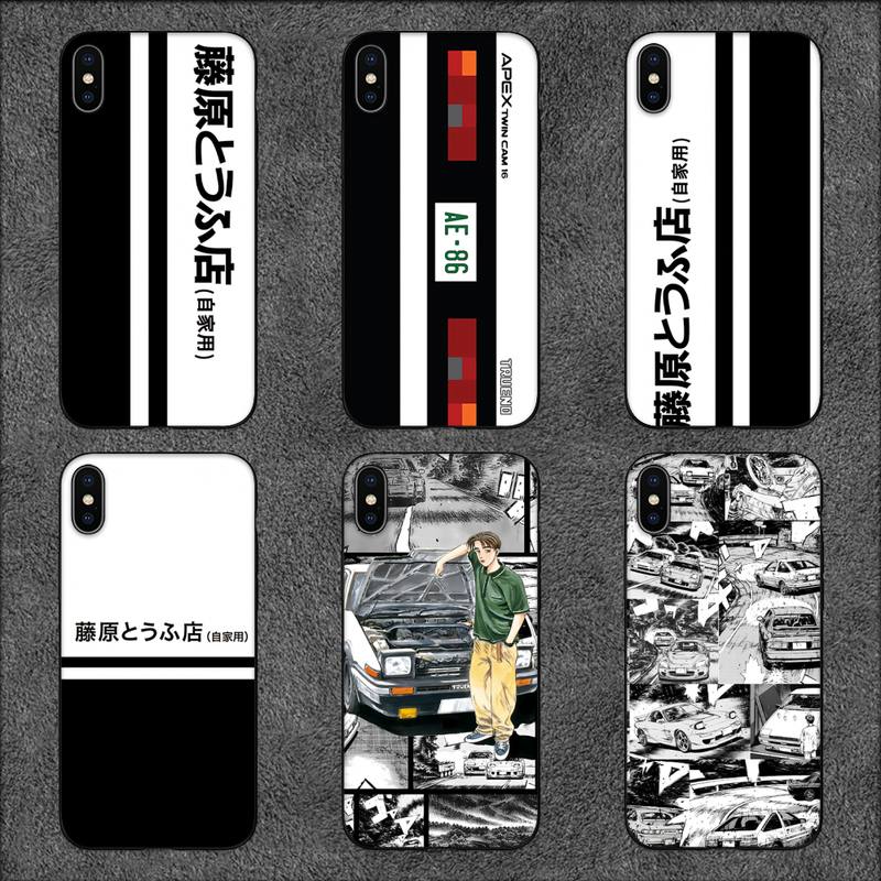 Cheap Classic Japan Initial D Phone Case For iPhone Samsung Galaxy Redmi Xiaomi Note S A 16 15 14 13 12 11 20 21 22 23 53 54 Pro Plus Ultra TPU Cover