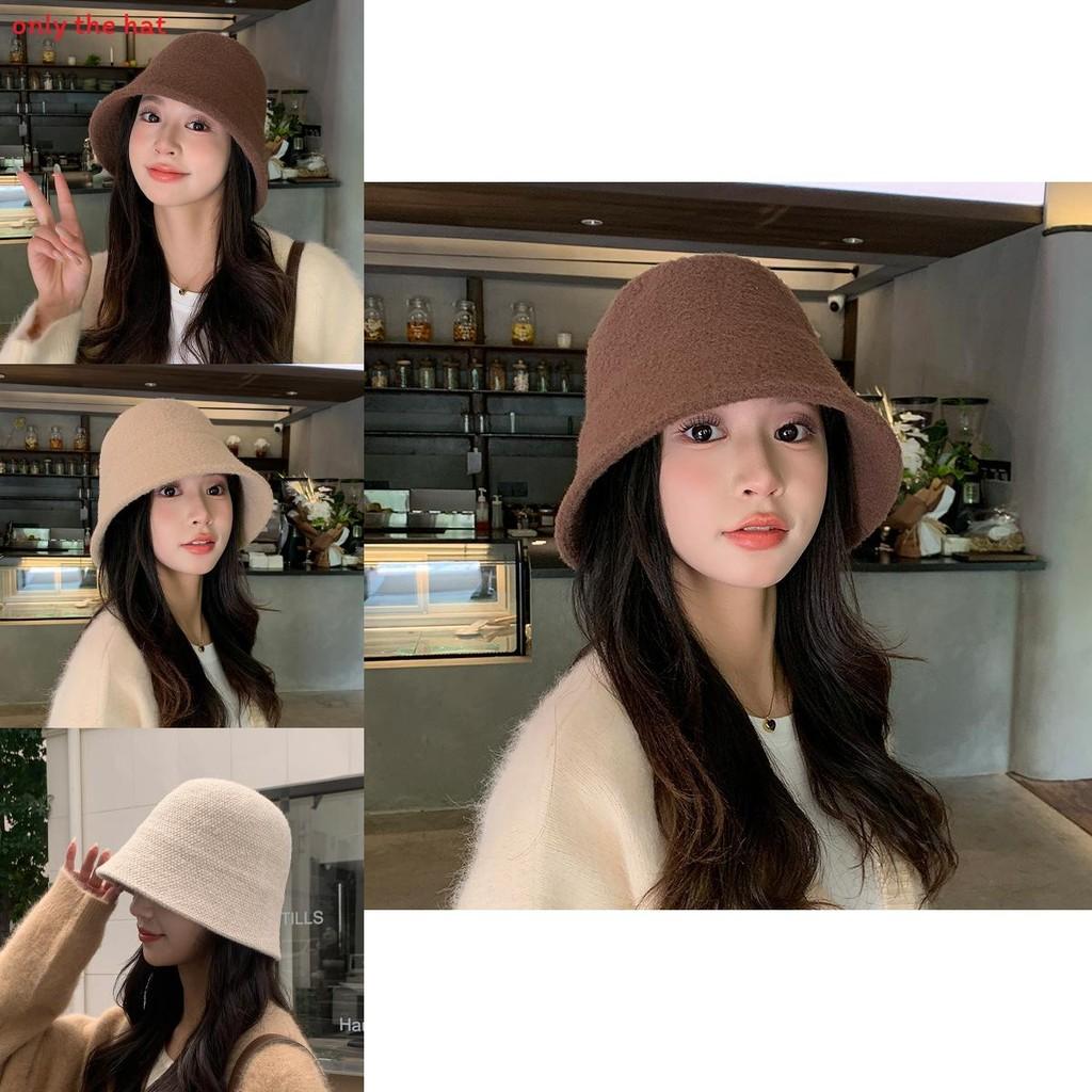 Solid Color Water Bucket Hat For Women Autumn Winter Stylish Sun Shield For Outdoor Use