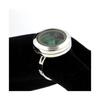 Pierres et Minéraux. Bague Grenat Tsavorite brut. Taille ajustable.
