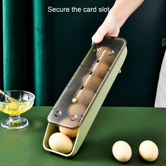 Automatic Rolling Egg Storage Box Slant Design Plastic Kitchen Containers Egg Tray for Home
