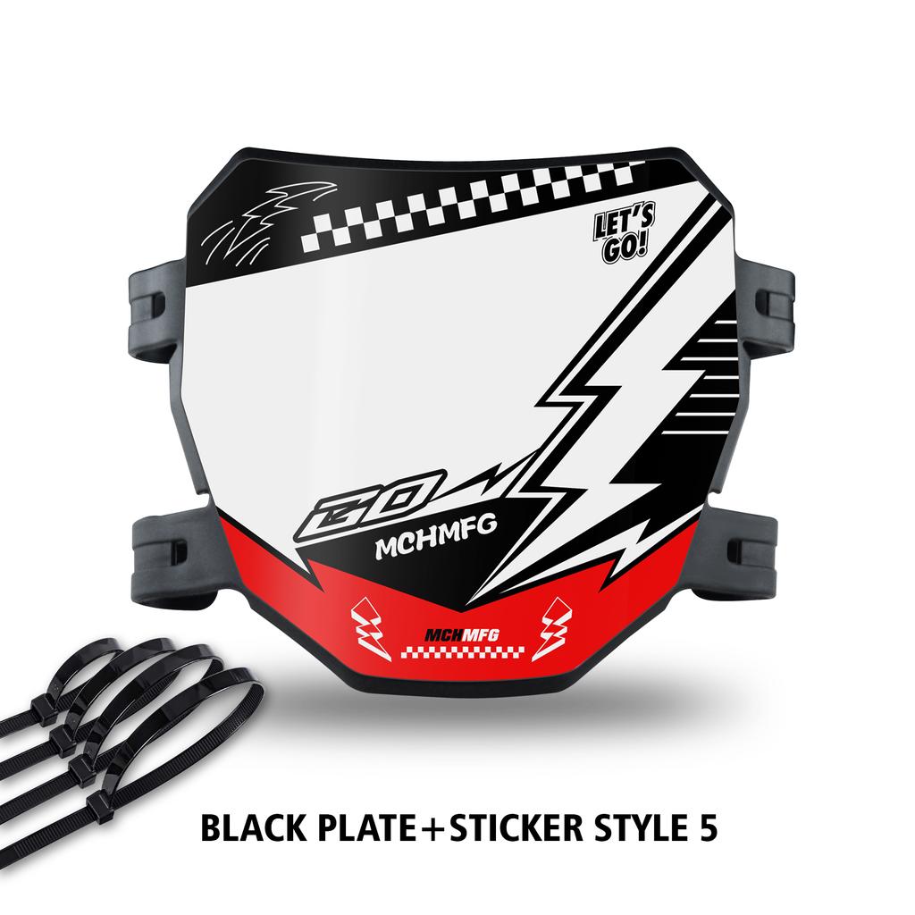 Powerzone Electric Bike Number Plate For Talaria Sting Motorcycle Front License Registration Plate For Super 73 For Surron S X