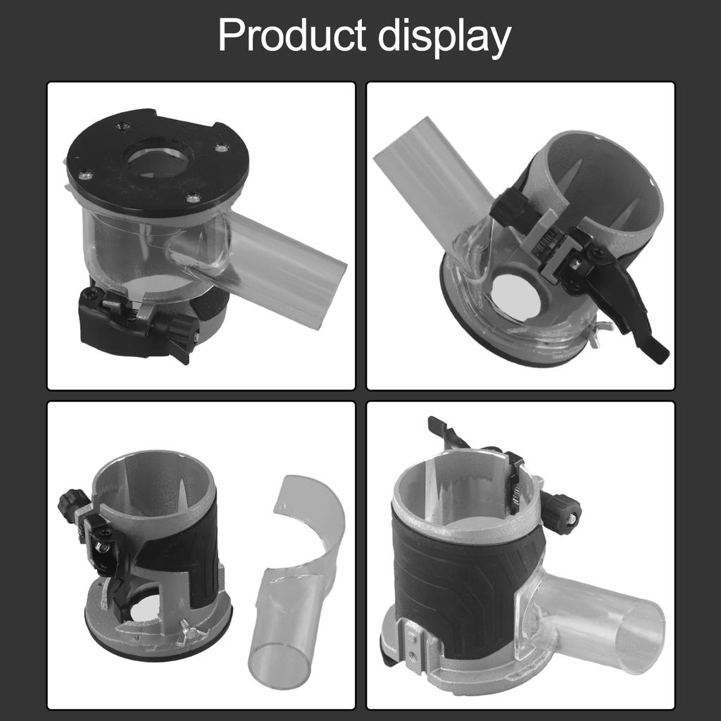 Dust Collection Wood Milling Cutter Base Plunge Router Base Seamless Splicing Shell Diameter 72MM Aluminum Alloy