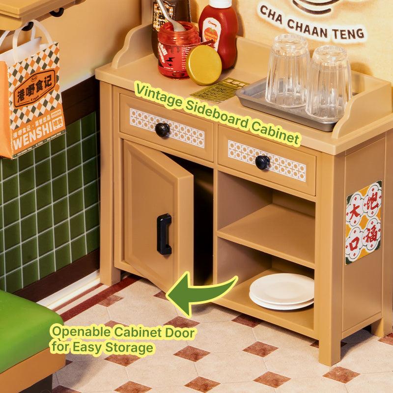 ROBOTIME Rolife 3D Puzzle Super Creator Hong Kong Bites Cafe DIY Miniature House (DW021) | 1:24 Scale