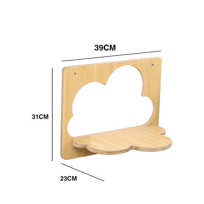 Solid Wood Hanging Hammock for Cats Stable and Steady Wall Mounted Cat Jumping Platform Scratch-resistant Pet Products
