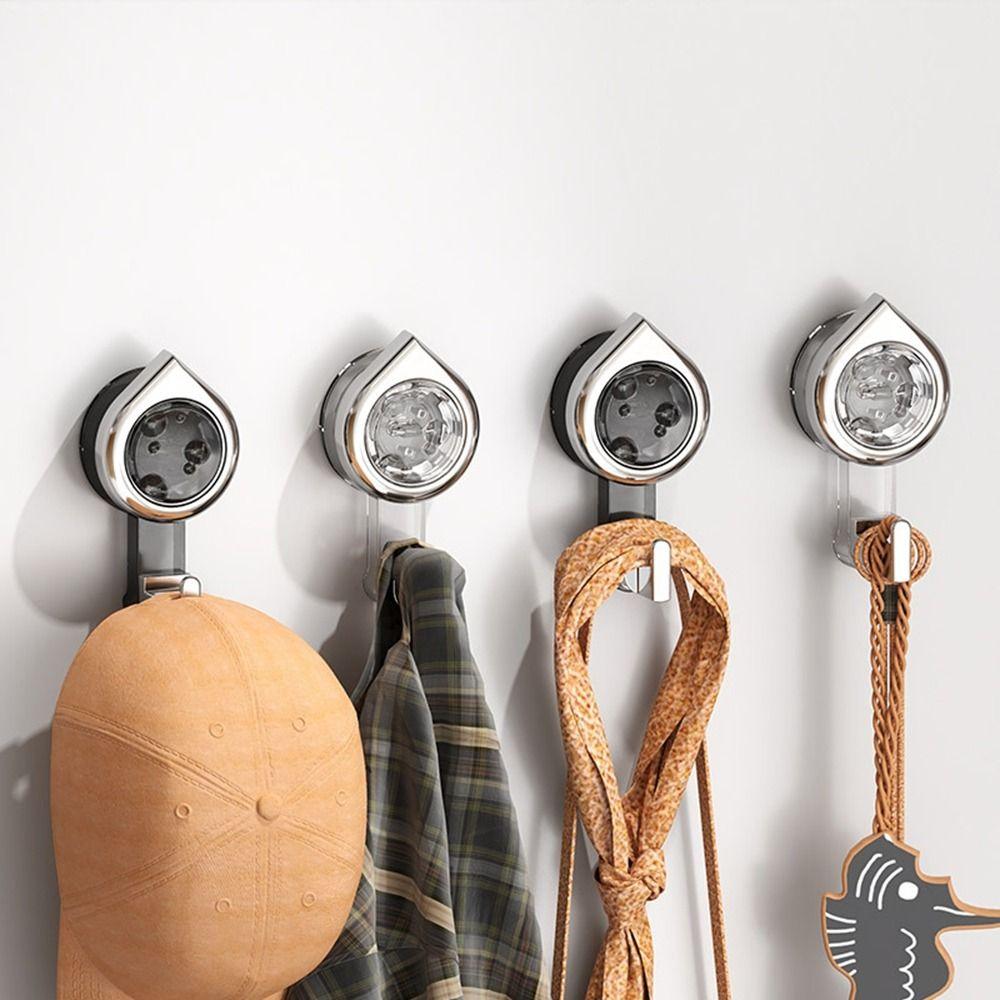 

Wall-mounted Shower Towel Rack Free Punch Cabinet Storage Hook Key Bag Holders Bathroom