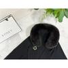 Used Beautiful condition  FOXEY Cashmere Cape Stole with Fox Fur and Logo Plate